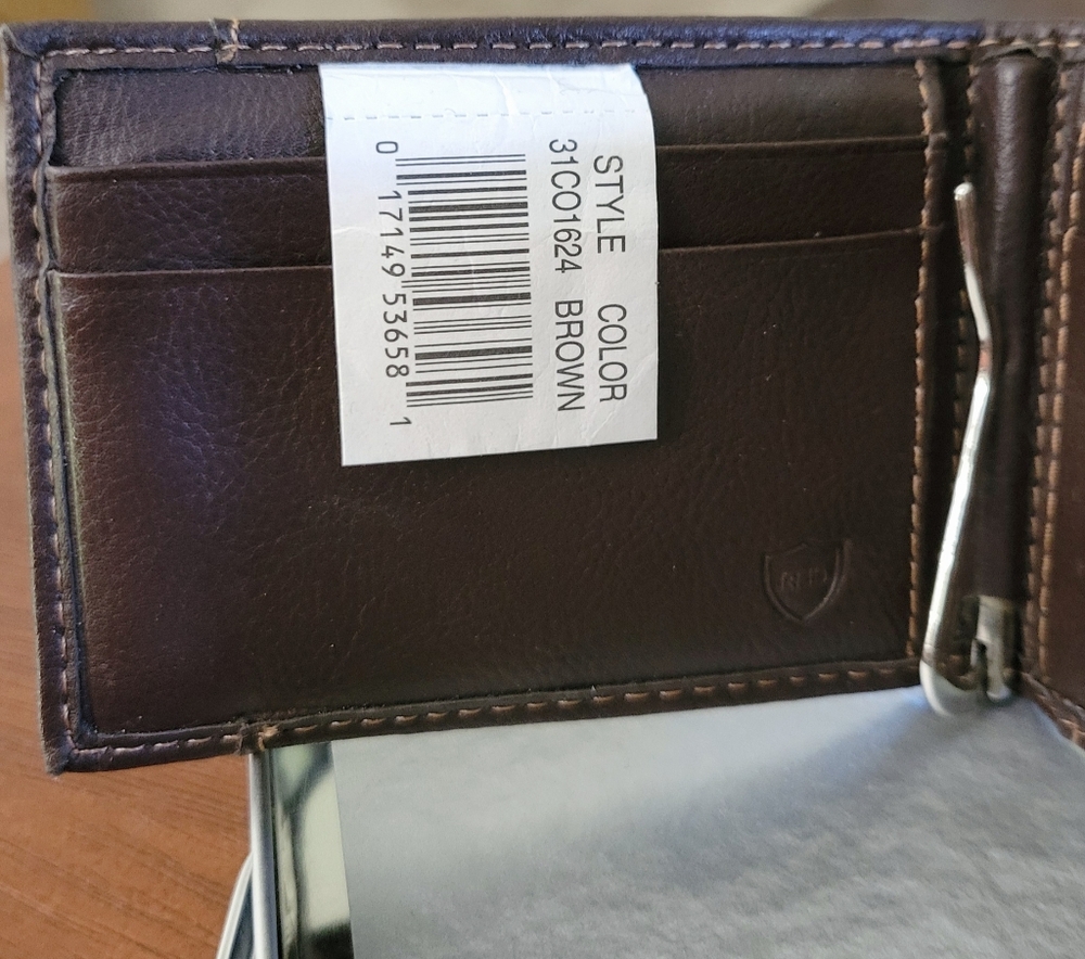 Columbia Brown Leather Mens Wallet - Picture 9 of 12